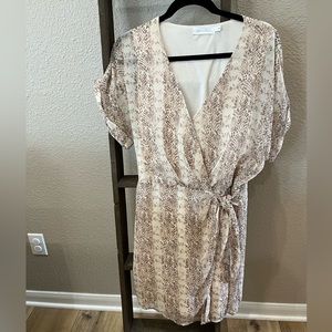 True Wrap Snakeskin Dress - Large
